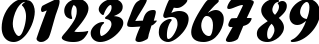 Пример написания цифр шрифтом Forte