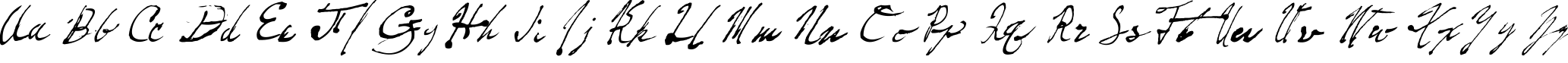 Пример написания английского алфавита шрифтом Fountain Pen Frenzy