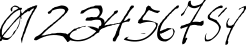 Пример написания цифр шрифтом Fountain Pen Frenzy