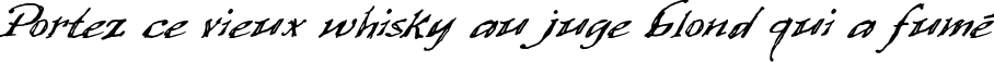 Пример написания шрифтом FourScore текста на французском
