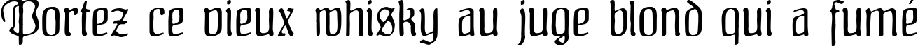 Пример написания шрифтом Fraenkisch текста на французском