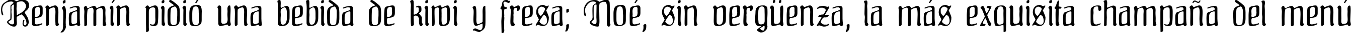 Пример написания шрифтом Fraenkisch текста на испанском