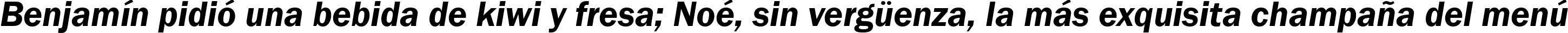 Пример написания шрифтом Franklin Gothic Demi Italic текста на испанском