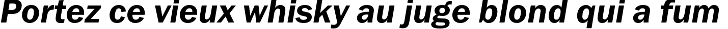 Пример написания шрифтом FranklinGothicDemiC Italic текста на французском