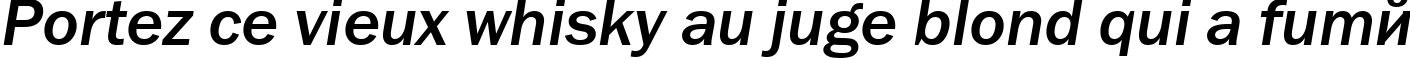 Пример написания шрифтом FranklinGothMediumCTT Italic текста на французском