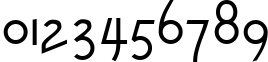 Пример написания цифр шрифтом Freame-Plain