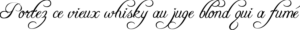 Пример написания шрифтом Freebooter Script текста на французском