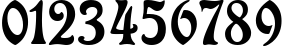 Пример написания цифр шрифтом Freeform 710 BT