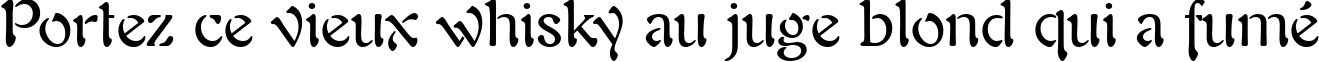 Пример написания шрифтом Freeform 721 BT текста на французском