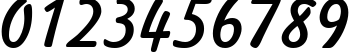 Пример написания цифр шрифтом Freehand 521 BT