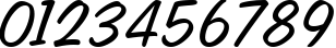 Пример написания цифр шрифтом Freehand 575 BT
