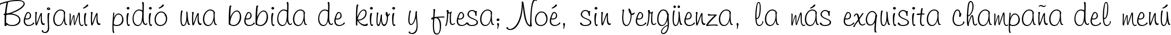 Пример написания шрифтом Freehand 591 BT текста на испанском