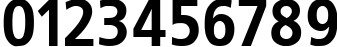 Пример написания цифр шрифтом FreeSet90b