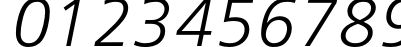 Пример написания цифр шрифтом FreeSetC Italic