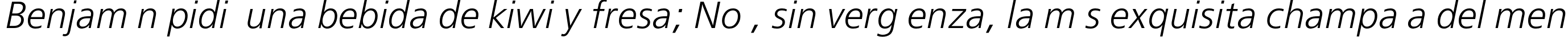 Пример написания шрифтом FreeSetC Italic текста на испанском