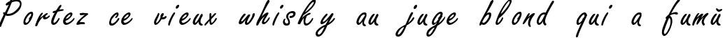 Пример написания шрифтом Freestyle текста на французском