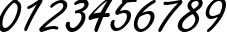 Пример написания цифр шрифтом Freestyle Script