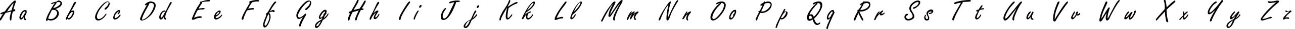 Пример написания английского алфавита шрифтом FreestyleC