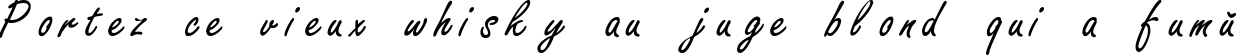 Пример написания шрифтом FreestyleC текста на французском