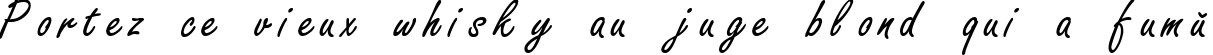 Пример написания шрифтом Freestyle Script Normal текста на французском