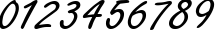 Пример написания цифр шрифтом Freestyle Script Normal
