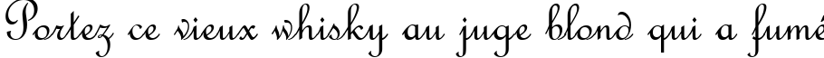 Пример написания шрифтом French Script MT текста на французском