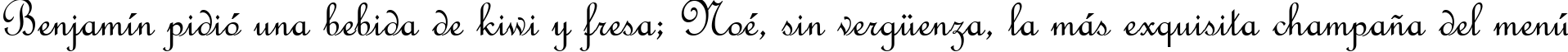 Пример написания шрифтом French Script MT текста на испанском