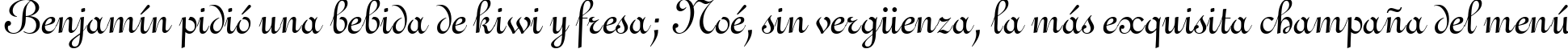 Пример написания шрифтом French 111 BT текста на испанском