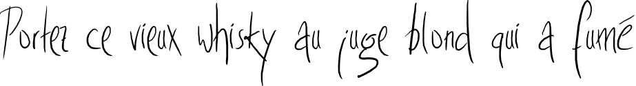 Пример написания шрифтом Fright Night текста на французском