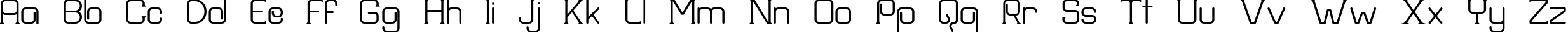Пример написания английского алфавита шрифтом Frission