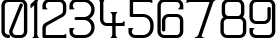 Пример написания цифр шрифтом Frission