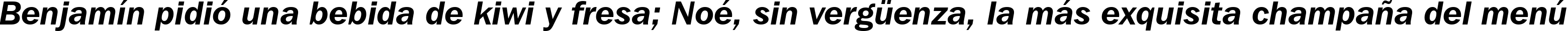 Пример написания шрифтом Franklin Gothic ITC Demi Italic BT текста на испанском