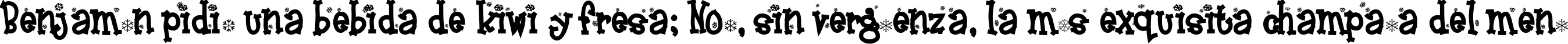 Пример написания шрифтом Frosty текста на испанском
