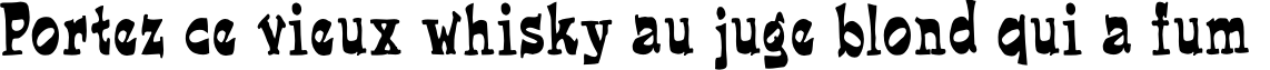 Пример написания шрифтом FunkyWestern текста на французском
