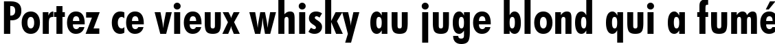 Пример написания шрифтом Futura Bold Condensed BT текста на французском