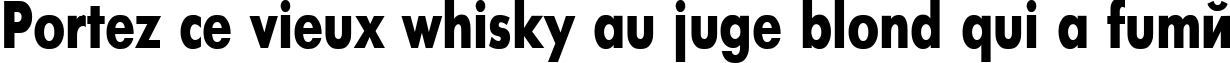 Пример написания шрифтом Futura Black Narrow текста на французском