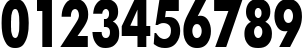 Пример написания цифр шрифтом Futura Black Narrow