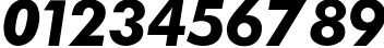 Пример написания цифр шрифтом Futura-Bold-Italic