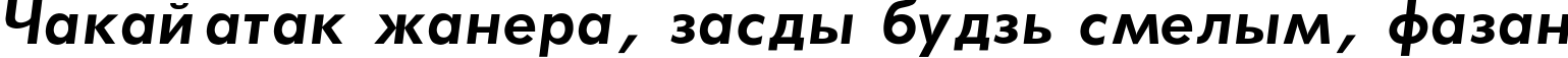 Пример написания шрифтом Futura_Book-Bold-Italic текста на белорусском