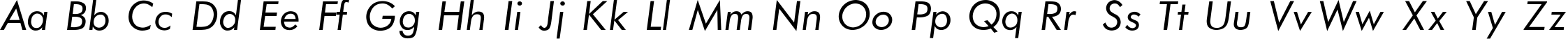 Пример написания английского алфавита шрифтом Futura_Book-Normal-Italic
