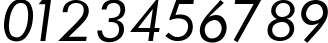 Пример написания цифр шрифтом Futura_Book-Normal-Italic