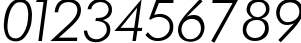 Пример написания цифр шрифтом Futura_Light-Normal-Italic