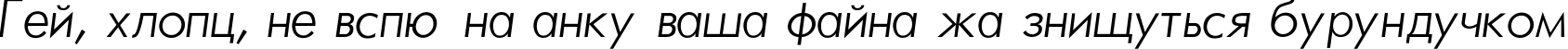 Пример написания шрифтом Futura_Light-Normal-Italic текста на украинском