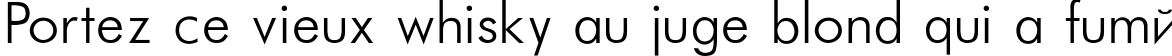 Пример написания шрифтом Futura_Light-Normal текста на французском