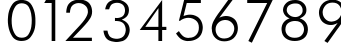 Пример написания цифр шрифтом Futura_Light-Normal