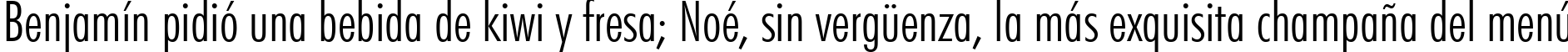 Пример написания шрифтом Futura Light Condensed BT текста на испанском