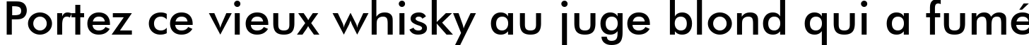 Пример написания шрифтом Futura Medium BT текста на французском
