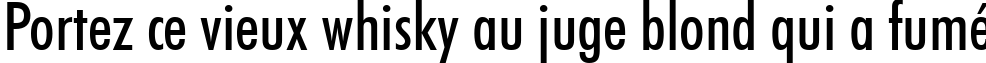 Пример написания шрифтом Futura Medium Condensed BT текста на французском