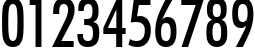 Пример написания цифр шрифтом Futura Medium Condensed BT