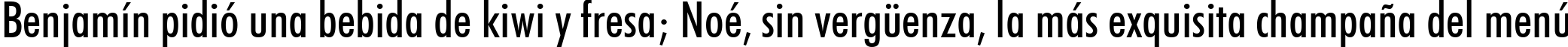 Пример написания шрифтом Futura Medium Condensed BT текста на испанском